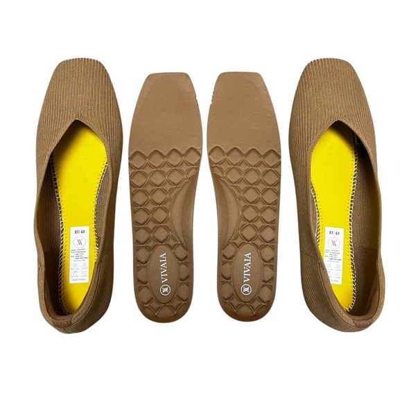 Vivaia Margot 2.0 Nutmeg Square Toe V-Cut Size 11 Comfort Ballet Flats Shoes - Picture 9 of 13